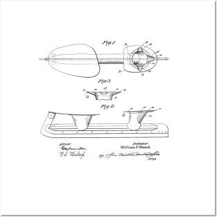 Hockey Skate Vintage Patent Drawing Posters and Art